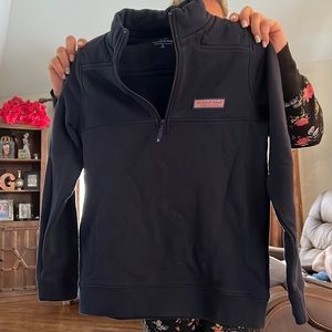 Navy blue boys VV quarter zip